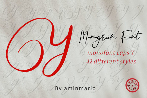 Monogram Y | Monofont Caps Y Font PNG with transparent background - Preview 4