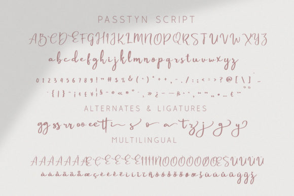 Passtyn Duo Font PNG with transparent background - Preview 2