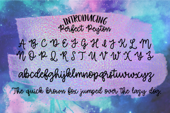 Perfect Peyton Font PNG with transparent background - Preview 1