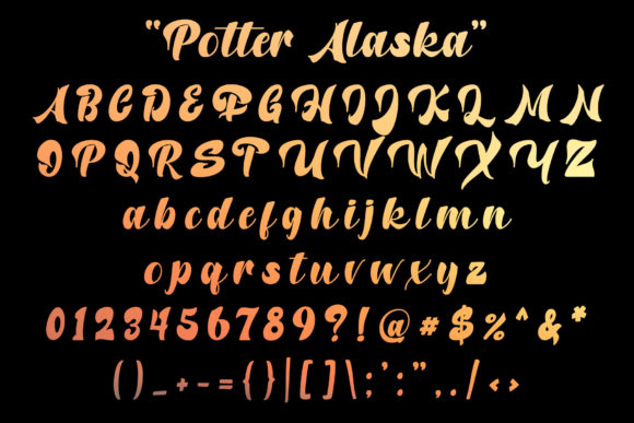 Potter Alaska Font PNG with transparent background - Preview 4