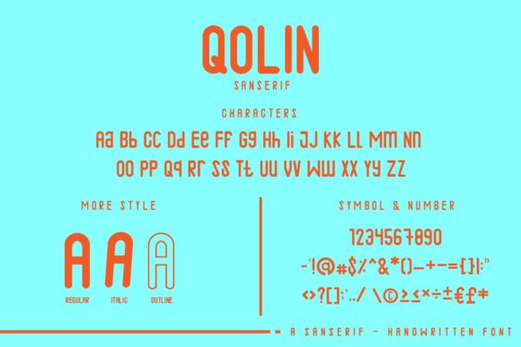 Qalin Duo Font PNG with transparent background - Preview 3