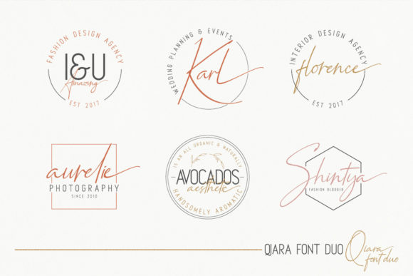 Qiara Duo Font PNG with transparent background - Preview 5