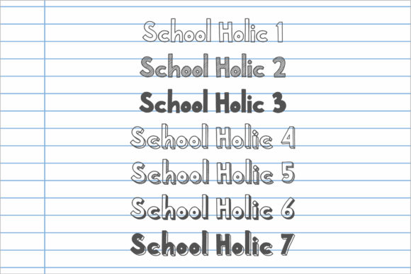 School Holic Family Font PNG with transparent background - Preview 1