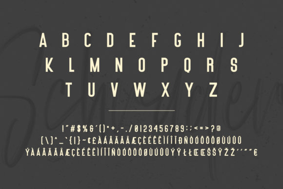 Schrader Font PNG with transparent background - Preview 2