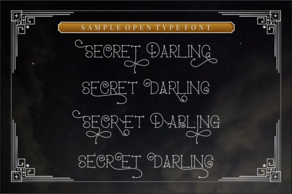 Secret Darling Font PNG with transparent background - Preview 3