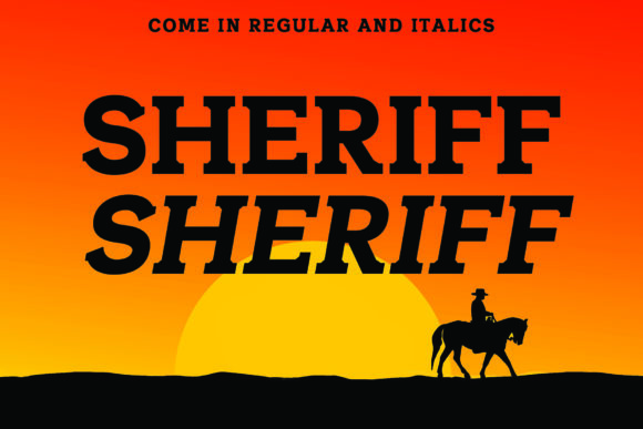 Sheriff Font PNG with transparent background - Preview 4