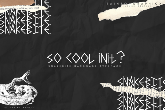 Snakebite Font PNG with transparent background - Preview 1