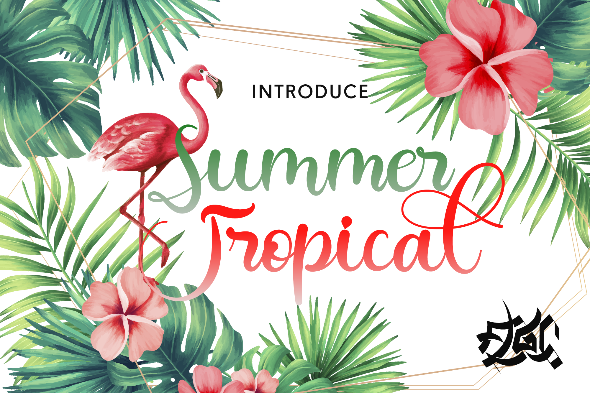 Summer Tropical preview: striking handwritten font with a twist
