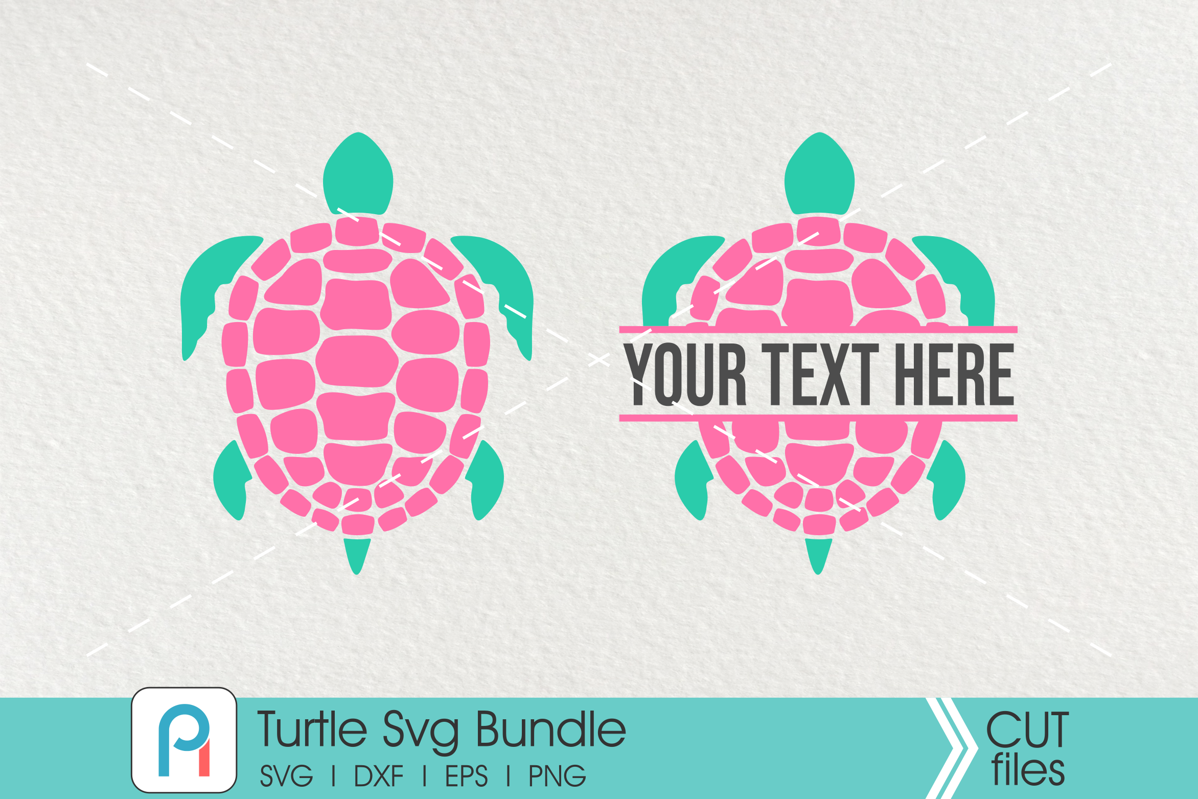 Turtle Initial Monogram Turtle Monogram Graphic by Pinoyartkreatib · Creative Fabrica