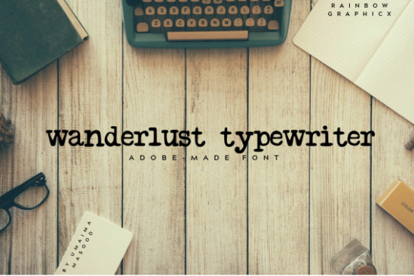 Wanderlust Typewriter Font by RainbowGraphicx preview