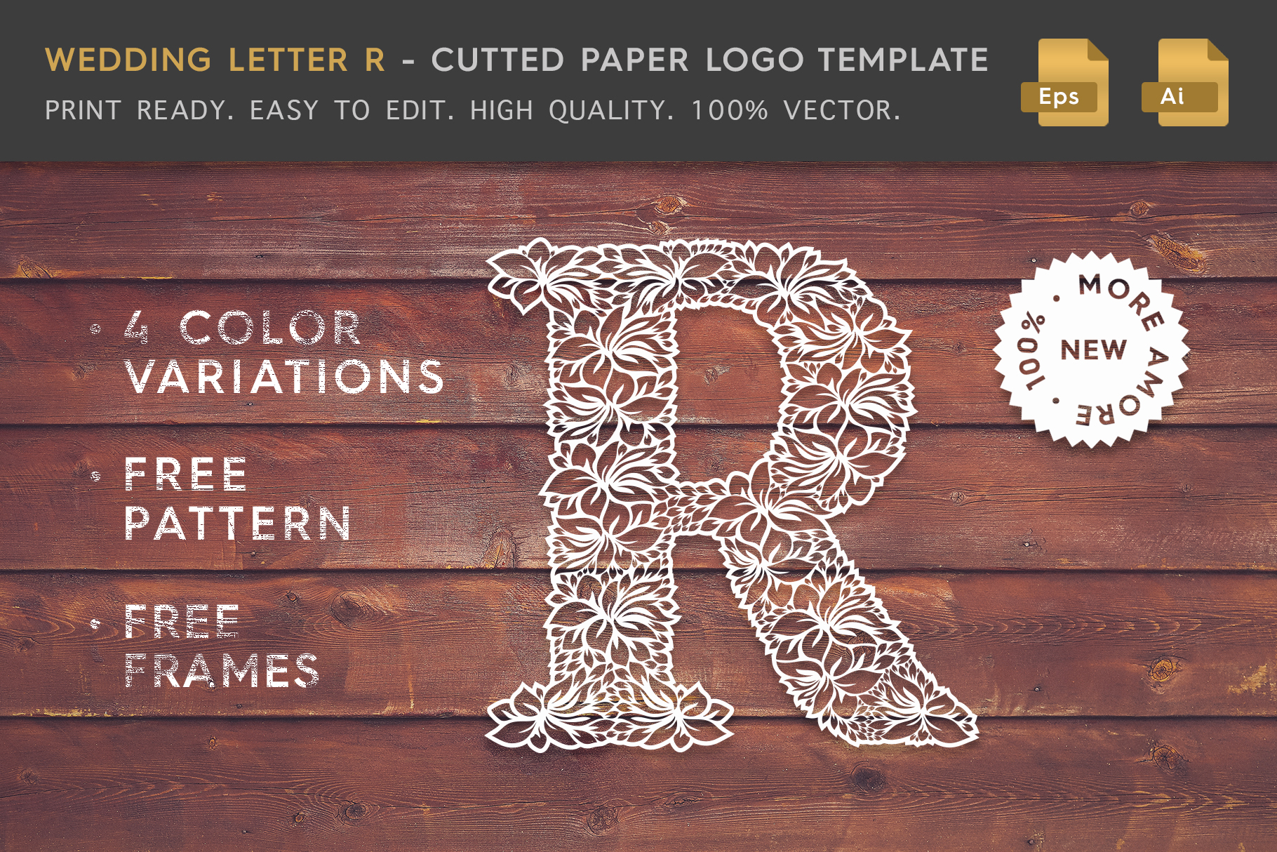 Wedding Letter R - Logo Template Graphic by Textures and Backgrounds ...