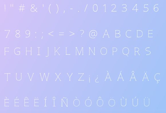 Plain Capital Font PNG with transparent background - Preview 1