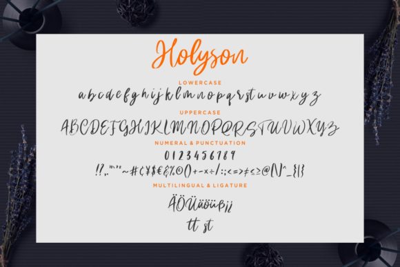 Holyson Font PNG with transparent background - Preview 6