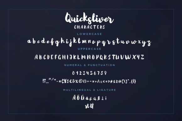 Quicksliver Font PNG with transparent background - Preview 6