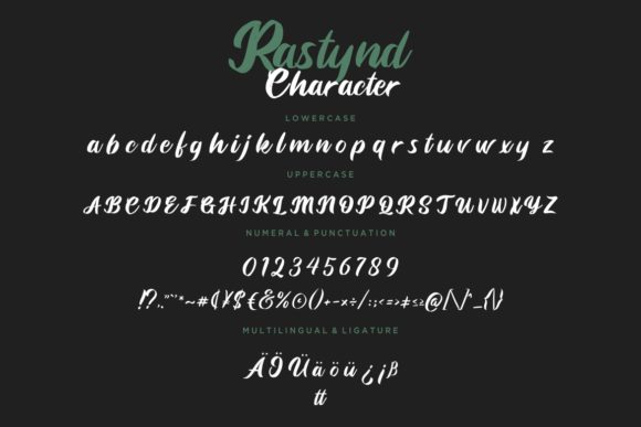 Rastynd Font font preview - 6
