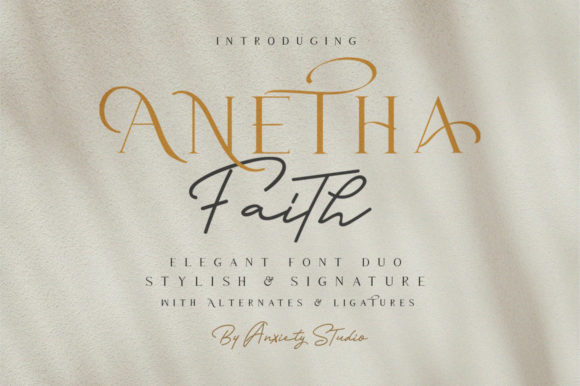 Anetha Faith Duo Font PNG with transparent background - Preview 1
