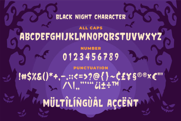 Black Night Font - Preview 4