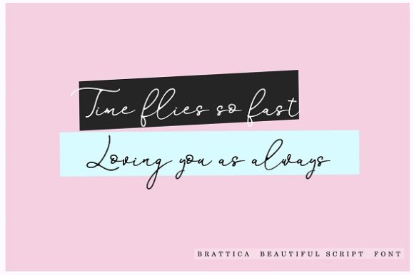 Brattica Script Font - Preview 3