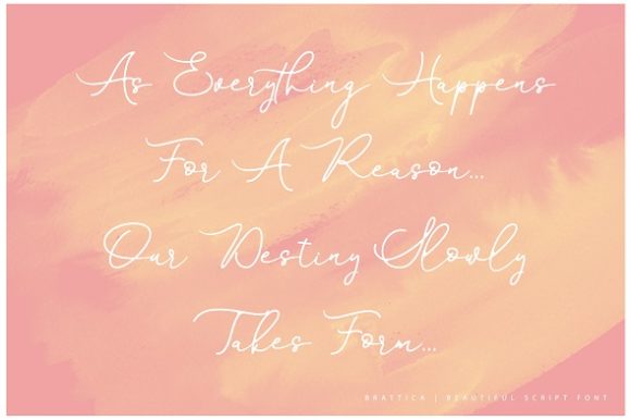 Brattica Script Font - Preview 4