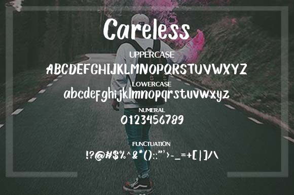 Careless Font - Preview 1