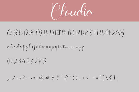 Cloudia Font - Preview 6