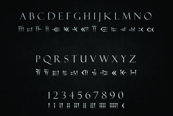 Cuneiform Font - Preview 1