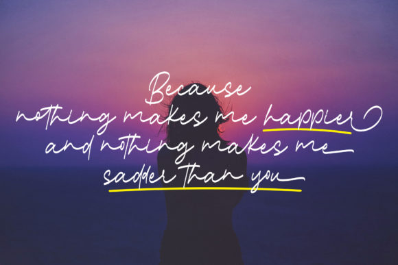 Emertha Script Font PNG with transparent background - Preview 4