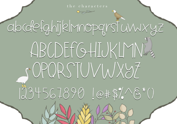 Forest Friends Font PNG with transparent background - Preview 5