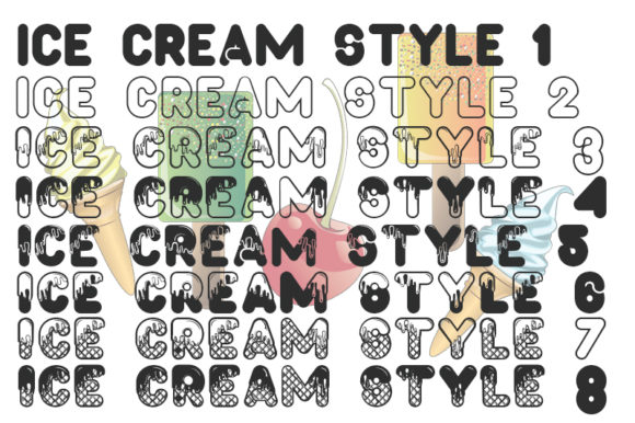 Ice Cream Font - Preview 2
