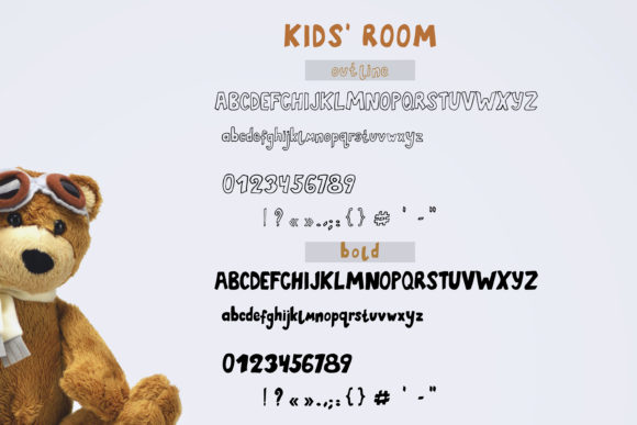 Kids' Room Font PNG with transparent background - Preview 1