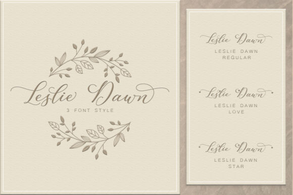 Leslie Dawn Font PNG with transparent background - Preview 4