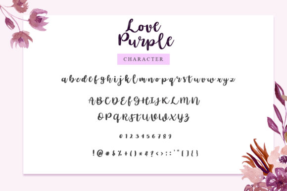 Love Purple Font PNG with transparent background - Preview 5
