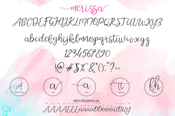 Merissa Font PNG with transparent background - Preview 2