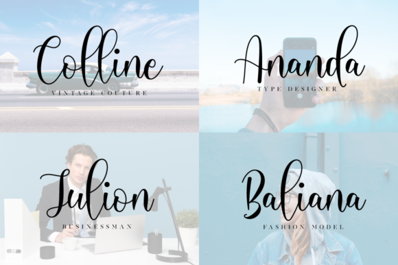 Michalina Script Font PNG with transparent background - Preview 1