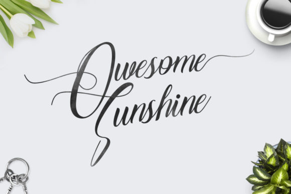 Morning Wishes Font PNG with transparent background - Preview 3