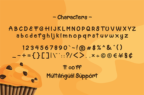 Muffin Cake Font PNG with transparent background - Preview 5