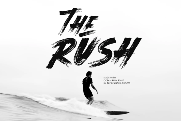 Ocean Rush Font PNG with transparent background - Preview 2