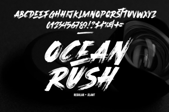 Ocean Rush Font PNG with transparent background - Preview 6