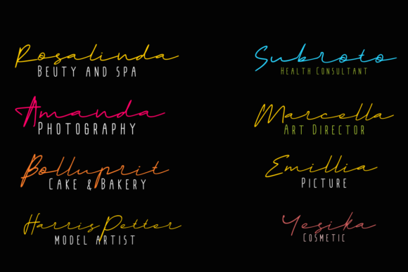 Prettigel Font font preview - 4