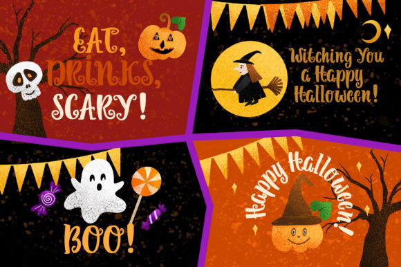 Pumpkin Helloween Font PNG with transparent background - Preview 1