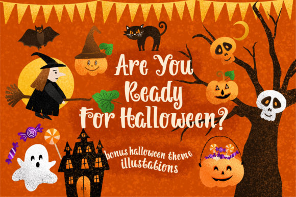 Pumpkin Helloween Font PNG with transparent background - Preview 3