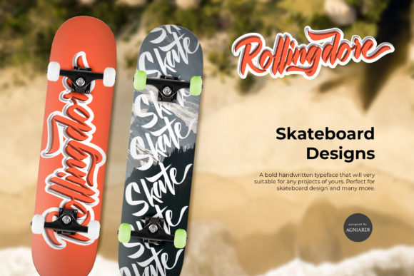 Rollingdore Font PNG with transparent background - Preview 1