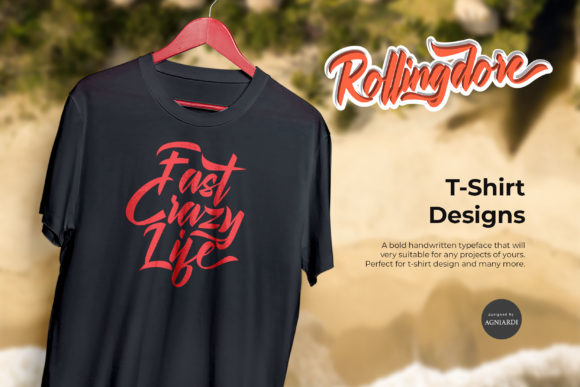 Rollingdore Font PNG with transparent background - Preview 2