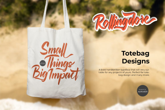 Rollingdore Font PNG with transparent background - Preview 3