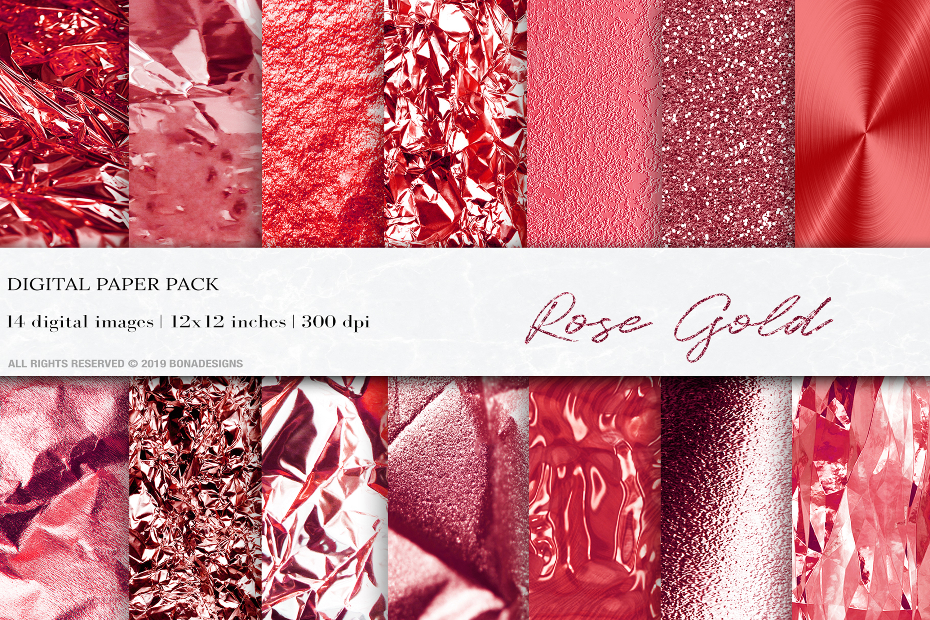 Rose Gold Digital Papers Graphic by BonaDesigns · Creative Fabrica