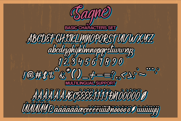 Sagne Font PNG with transparent background - Preview 1