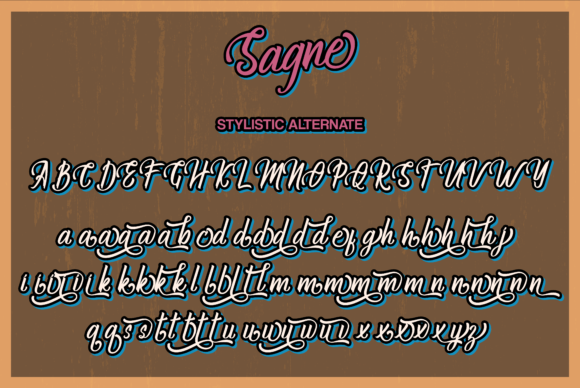 Sagne Font PNG with transparent background - Preview 2