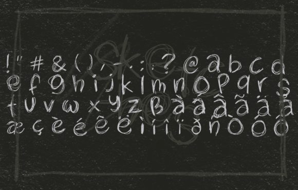 Sketches Font PNG with transparent background - Preview 1