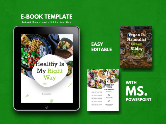 Vegan Recipe EBook Template PowerPoint
