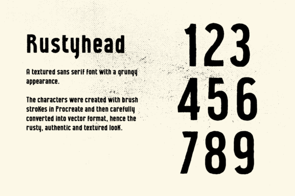 Rustyhead Font PNG with transparent background - Preview 1